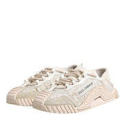 Dolce & Gabbana White Lace NS1 Low Top Sneaker Sports Shoes