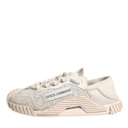 Dolce & Gabbana White Lace NS1 Low Top Sneaker Sports Shoes