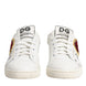 Dolce & Gabbana Λευκά Δερμάτινα Sneakers Παπούτσια με Καρδιές