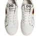 Dolce & Gabbana Λευκά Δερμάτινα Sneakers Παπούτσια με Καρδιές