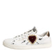 Dolce & Gabbana Λευκά Δερμάτινα Sneakers Παπούτσια με Καρδιές