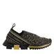 Dolce & Gabbana Χρυσά Glitter Leopard Sneakers Sorrento Παπούτσια