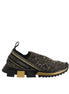 Dolce & Gabbana Χρυσά Glitter Leopard Sneakers Sorrento Παπούτσια