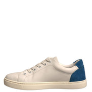 Dolce & Gabbana White Suede Leather Low Top Sneakers Shoes