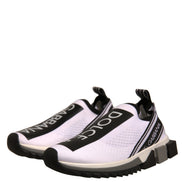 Dolce & Gabbana White Black Slip On Sorrento Sneakers Shoes