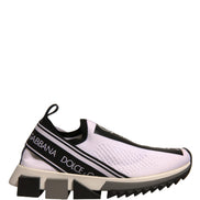 Dolce & Gabbana White Black Slip On Sorrento Sneakers Shoes