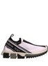 Dolce & Gabbana White Black Slip On Sorrento Sneakers Shoes