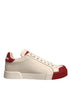 Dolce & Gabbana Shoes White Leather Logo Portofino Sneakers