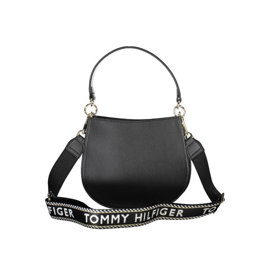 Τσάντα Χειρός Tommy Hilfiger Μαύρη Πολυεστέρας