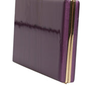 Dolce & Gabbana Purple Leather Clutch Evening Crossbody Bag