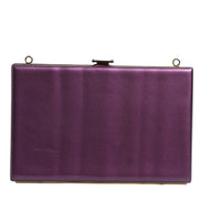 Dolce & Gabbana Purple Leather Clutch Evening Crossbody Bag