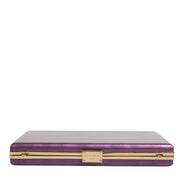 Dolce & Gabbana Purple Leather Clutch Evening Crossbody Bag