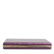 Dolce & Gabbana Purple Leather Clutch Evening Crossbody Bag