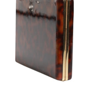 Dolce & Gabbana Brown Leather Clutch Evening Crossbody Bag