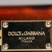 Dolce & Gabbana Brown Leather Clutch Evening Crossbody Bag