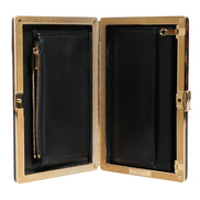 Dolce & Gabbana Brown Leather Clutch Evening Crossbody Bag