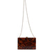 Dolce & Gabbana Brown Leather Clutch Evening Crossbody Bag