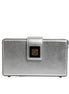 Dolce & Gabbana Metallic Silver DG BOX Leather Shoulder Strap Bag