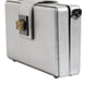 Dolce & Gabbana Metallic Silver DG BOX Leather Shoulder Strap Bag