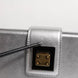 Dolce & Gabbana Metallic Silver DG BOX Leather Shoulder Strap Bag