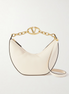 Valentino Garavani Ivory Leather Small Hobo Vlogo Shoulder Bag