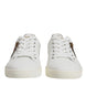Dolce & Gabbana Λευκά Δερμάτινα Sneakers Παπούτσια με Καρδιές