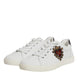Dolce & Gabbana Λευκά Δερμάτινα Sneakers Παπούτσια με Καρδιές