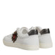 Dolce & Gabbana Λευκά Δερμάτινα Sneakers Παπούτσια με Καρδιές