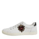 Dolce & Gabbana Λευκά Δερμάτινα Sneakers Παπούτσια με Καρδιές