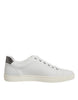 Dolce & Gabbana Λευκά Δερμάτινα Sneakers Παπούτσια με Καρδιές