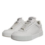 Dolce & Gabbana White Miami Leather Low Top Sneakers Shoes