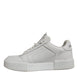 Dolce & Gabbana White Miami Leather Low Top Sneakers Shoes