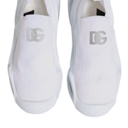 Dolce & Gabbana White Slip On Wave Low Top Sneakers Shoes