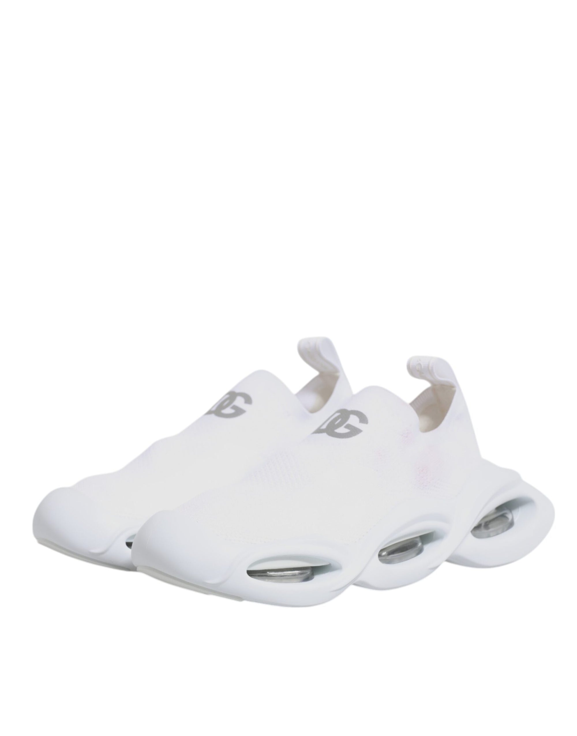Dolce & Gabbana White Slip On Wave Low Top Sneakers Shoes