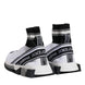Dolce & Gabbana Λευκά Μαύρα Sorrento Socks Sneakers Παπούτσια