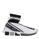 Dolce & Gabbana Λευκά Μαύρα Sorrento Socks Sneakers Παπούτσια