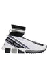 Dolce & Gabbana Λευκά Μαύρα Sorrento Socks Sneakers Παπούτσια