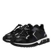Dolce & Gabbana Black Mesh Sorrento Trekking Sneakers Shoes