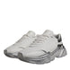 Dolce & Gabbana White Silver Daymaster Low Top Sneaker Shoes
