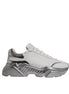 Dolce & Gabbana White Silver Daymaster Low Top Sneaker Shoes