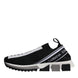 Dolce & Gabbana Black White Slip On Sorrento Sneakers Shoes
