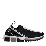 Dolce & Gabbana Black White Slip On Sorrento Sneakers Shoes