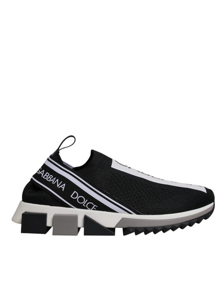 Dolce & Gabbana Μαύρα Λευκά Slip On Sorrento Αθλητικά Παπούτσια