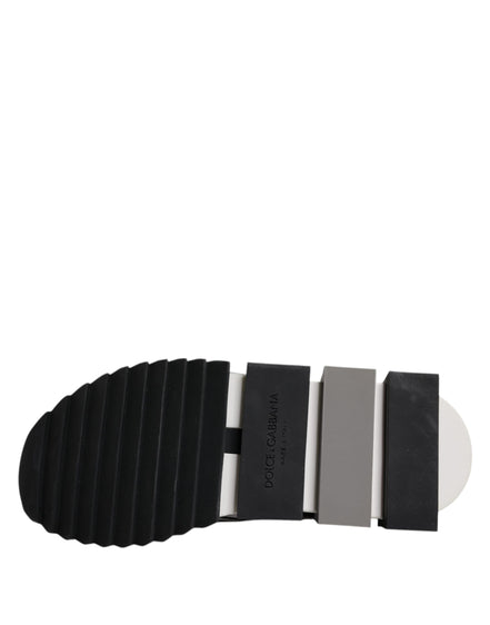 Dolce & Gabbana Black White Slip On Sorrento Sneakers Shoes
