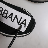 Dolce & Gabbana Black White Slip On Sorrento Sneakers Shoes