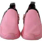 Dolce & Gabbana Pink Low Top Sorrento Sneakers Slip On Casual Shoes