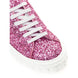 Casadei Fuchsia Fabric And Leather Low Top Sneakers