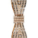 Dolce & Gabbana Gold Tone Brass Bow Crystal FauxPearl Embellished Brooch