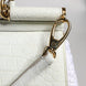 Dolce & Gabbana White Leather Raffia Crossbody Bag Gold Hardware