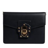 Dolce & Gabbana Black Calfskin Leather Shoulder Strap Bag